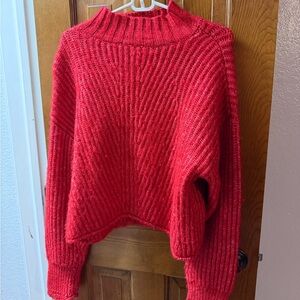 Gianni Bini Vibrant Red Cowl Neck Sweater
